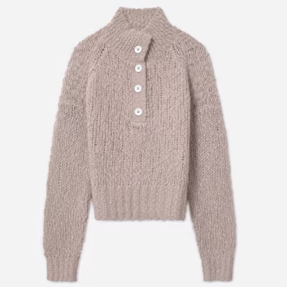 Everlane Sweaters - Everlane Button-Front Cowl Pullover